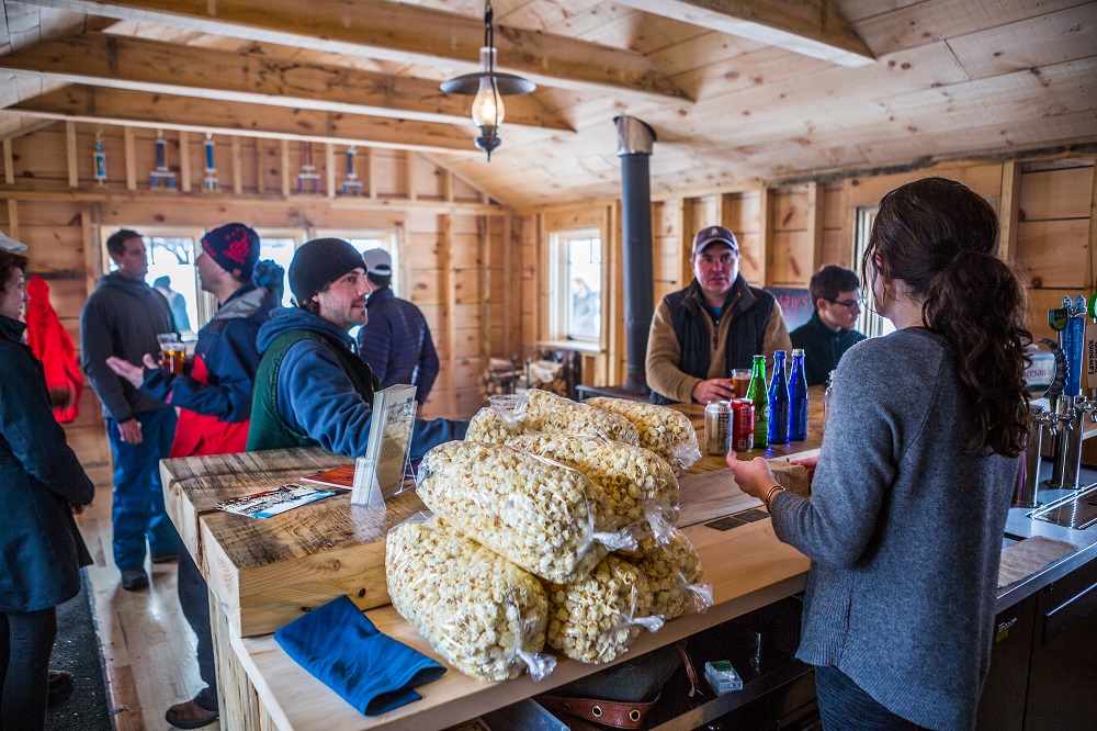 sarah in warming hut