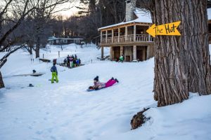 sledding warming hut