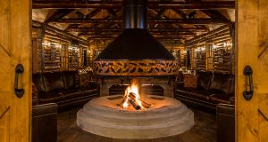 Restaurant near bromley mountain with fireplace